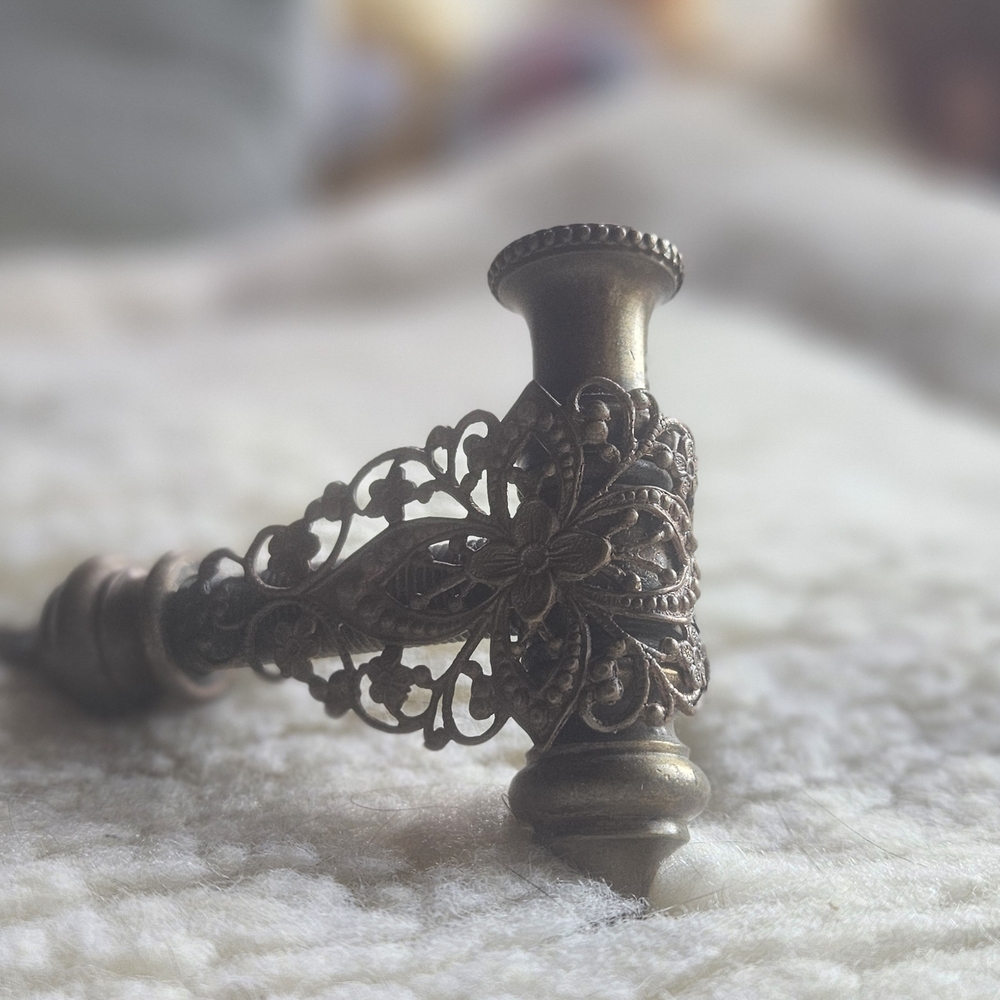 RARE Vintage 1970s Boho Hidden Pipe Belt Buckle